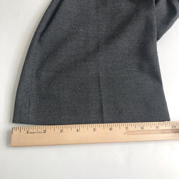 Ann Taylor Factory Pant Womens 10 Black White Flat Front Pockets Trouser - Picture 8 of 11